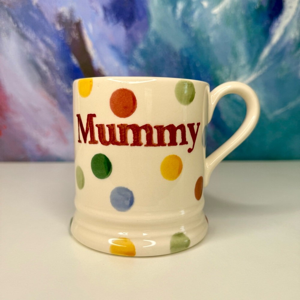 Mummy Coffee Mug Tea Cup Polka Dot Emma Bridgewater England Mother’s Day Mom